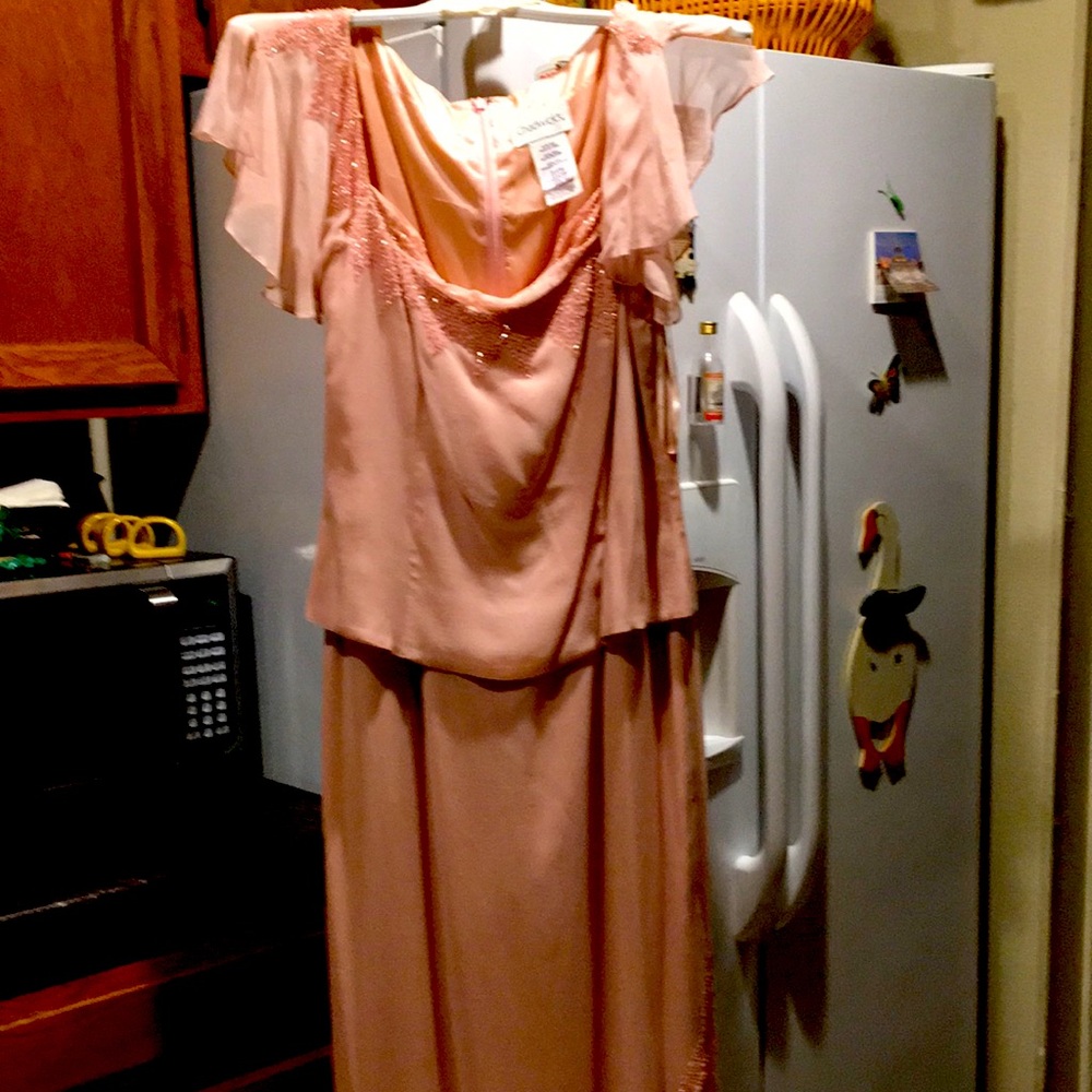 Sequined long dress.